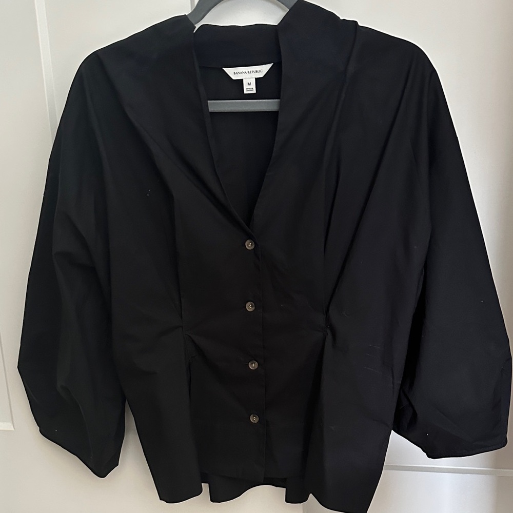 Banana Republic Black Button-Down Women's Shirt